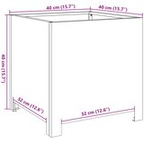  Vrtna sadilica crne 40x40x40 cm čelična | shoptok.hr