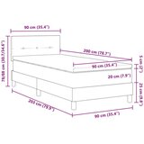  Postelja s pomičnim vzmetenjem in vzmetnico & LED Temno modra 90x200 cm Žamet, (22050835) | Shoptok.si