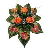  Nadgrobni cvjetni aranžman od umjetnog materijala (D x Š x V: 45 x 45 x 20 cm, Prikladno za: Dekoracija, Razne boje) | shoptok.hr