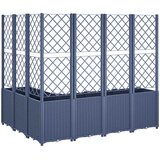  Vrtna sadilica s rešetkom plava siva 160 x 120 x 140 cm PP | shoptok.hr