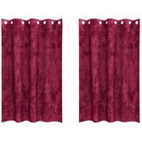  Baršunaste zavjese 2 pcs Vinska crvena 175 x 140 cm Baršun | shoptok.hr