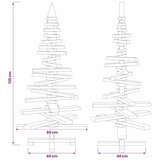  Drveno božićno drvce KOTKA 120 cm Masivna borovina - 120 cm Tamno smeđa završna obrada | shoptok.hr