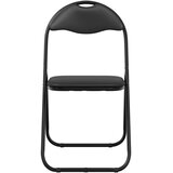  Zložljiva stolica 2 pcs Črna 48 x 43,5 x 81 cm Umjetno usnje, (5000296765) | Shoptok.si