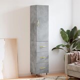 vidaXL Visoka omara betonsko siva 34,5x34x180 cm inženirski les Cene