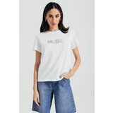 Legendww ženska pamučna majica u beloj boji 7274-9368-01 Cene