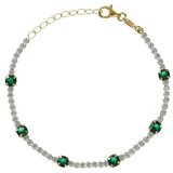Victoria Cruz shine emerald gold narukvica sa swarovski kristalima ( a4667-20dp )