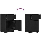 vidaXL Nočna omarica 2 kosa črna 39x35x65 cm inženirski les | Shoptok.si