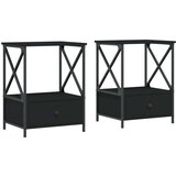  Nočna mizica 2 kosa črna 50x41x65 cm inženirski les, (20809086) | Shoptok.si