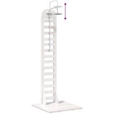  tuš 223 cm Masivna borovina i nehrđajući čelik Bijela | shoptok.hr