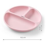 BabyOno 1482/01 silikonski tanjur s vakuumom, roza | shoptok.hr