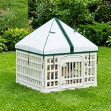  4-panelni ogradni igralište za pse s krovom 63 x 63 x 67 cm | Shoptok.si