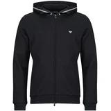 HOODED FULL ZIP BASIC TERRY Crna