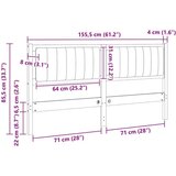  Tapecirani uzglavlje Smeđa 150 cm Masivni bor i tkanina | shoptok.hr