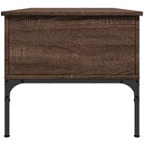  Stolić za kavu smeđa boja hrasta 100x50x45 cm od drva i metala | shoptok.hr