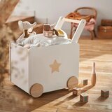 Kinder_Home kutija za igracke sa tockicima drvena bela ( JVTR-3330 ) | ePonuda.com