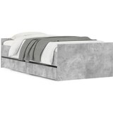  The Living Store Posteljni okvir s predali betonsko siv 90x200 cm - Posteljni Okvir, (21501656) | Shoptok.si