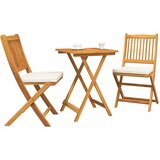 Bistro set za vrt 3 kom. Smeđa Čvrsto drvo akacije | shoptok.hr