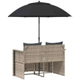  Vrtni kavč z blazino 8 pcs Svetlo siva in temno siva poli ratan, (5000285926) | Shoptok.si