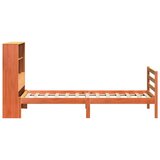 vidaXL Krevet s regalom za knjige bez madraca 75 x 190 cm masivno drvo | shoptok.hr