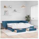 vidaXL Izvlečna dnevna postelja s predali modra 100x200 cm ž | Shoptok.si
