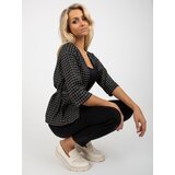Fashion Hunters Elegant black-and-white checkered cape | Shoptok.si