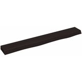  Zidna polica tamnosmeđa 80x10x4 cm od obrađene hrastovine | shoptok.hr