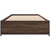 Okvir za krevet smeđi hrast 75x190 cm konstruirano drvo i metal | shoptok.hr