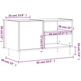 vidaXL Omarica za gramofonske plošče sijaj bela 85x38x48 cm inž. les | Shoptok.si