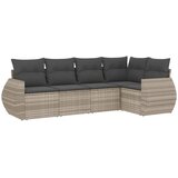 Maison Chic Seti vrtnega pohištva - Vrtna garnitura - Vrtni pohištvo set 5-delna z blazinami siv poli ratan, (21814209) | Shoptok.si