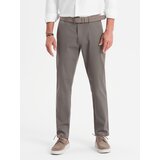 Ombre Men's REGULAR FIT chino pants with fine texture - gray | Shoptok.si