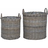 Vazon koš s pohranom 2 pcs Siva Lacak ratan | shoptok.hr