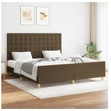 vidaXL Posteljni okvir z vzglavjem temno rjav 140x200 cm bla Cene