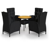  5-dijelni vrtni bistro set od poliratana crni | Eponuda.ba