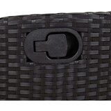  7-dijelni vrtni blagovaonski set s jastucima crni od poliratana | shoptok.hr