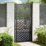 Vrtna vrata crna 100x200 cm čelična križna konstrukcija | shoptok.hr