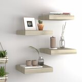 vidaXL Plutajuće zidne police 4 kom boja hrasta 23 x 23,5 x 3,8 cm MDF Cijene