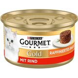  38 + 10 gratis! Gourmet Gold mokra mačja hrana 48 x 85 g - Rafinirani ragu: govedina | shoptok.hr