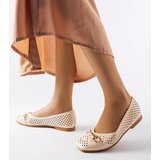 Gemre Beige lace ballet flats Schiavone | Shoptok.si