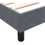 Box spring krevet s madracem tamnosivi 80 x 220 cm baršunasti | shoptok.hr