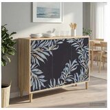 vidaXL Kreveta DOKKUM Sonoma 102 x 33 x 75 cm Konstruirano drvo - Plavi afti uzorak | shoptok.hr