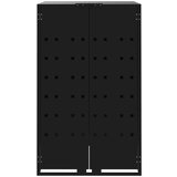 vidaXL Spremište za jednu kantu za otpad crno 69 x 79 x 117 cm čelično | shoptok.hr