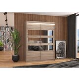 ADRK Klizni ormar s ogledalom i LED rasvjetom FLORENTO 150 - HRAST TARTUF | shoptok.hr