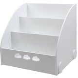 Kinder Home Ginger Home dječja polica s 3 odjeljka za spremanje knjiga, oblak, bijela | shoptok.hr
