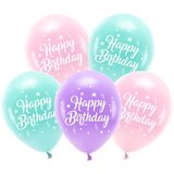 PARTY DECO eko baloni 26 cm, happy birthday, roza | Shoptok.si