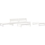 Maison Chic Seti vrtnega pohištva - Vrtna garnitura - Vrtni pohištvo set 6-delna bela trdna borovina, (21816086) | Shoptok.si