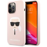 Karl Lagerfeld Klhcp13lslkhp za iphone 13 pro roza silikonska zaščita - karls head | Shoptok.si