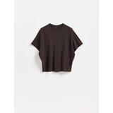 Reserved Predimenzionirana majica kratkih rukava - tamnosmeđe | shoptok.hr