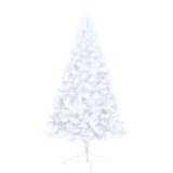  Umjetna osvijetljena polovica božićnog drvca bijela 150 cm | shoptok.hr