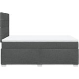  Krevet box spring s madracem tamnosivi 120 x 190 cm tkanina Slike