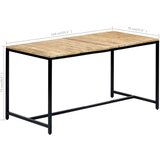  Blagovaonski stol od masivnog grubog drva manga 140x70x75 cm | shoptok.hr